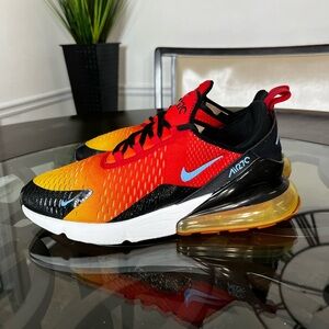 Nike Air Max 270 "Sunset" University Red Gold Sneakers Men's Sz 13